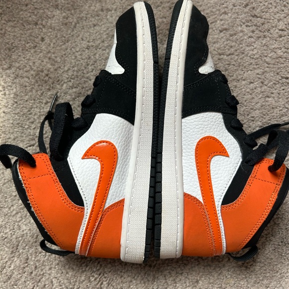 Jordan Other - Jordan Kids' Black, White, and Orange Sneakers
